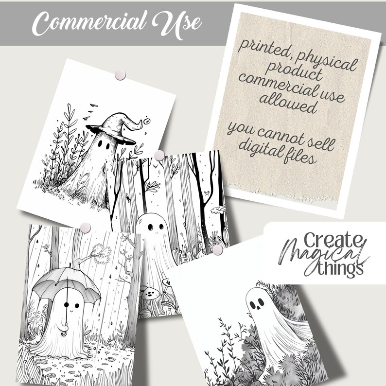 Cute Ghost 2 halloween spooky Coloring Pages book kawaii, anime, scary, teen party, kids activities, magic grayscale, witch, stress relief