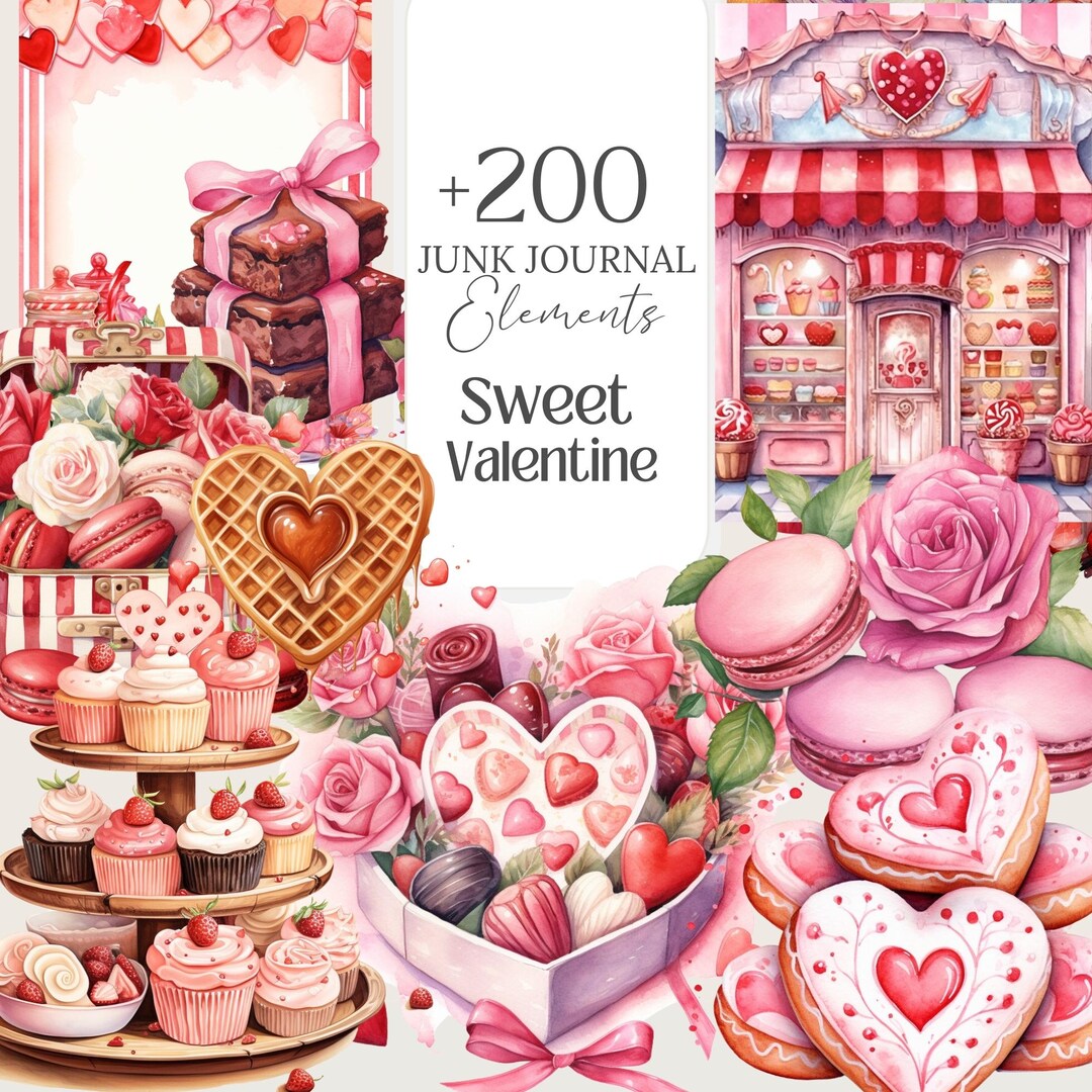 Valentines Day PNG Love Dessert Clipart Bakery Heart Sublimation ...
