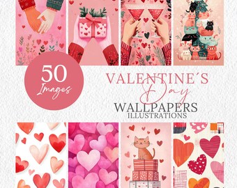 Telefoonachtergronden Valentijnsdag: png-clipart liefdesharten (50 bestanden)