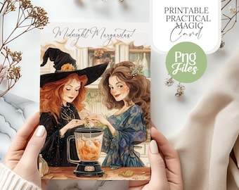 Practical Magic Printable Card midnight margaritas postcard png invite witchy invitation Owens sisters poster witch greeting card