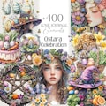 Ostara png Witchy Celebration clip art Witch Grimoire Spring planner Wheel of the Year Book of Shadows Pagan sublimation Wiccan Ephemera product logo