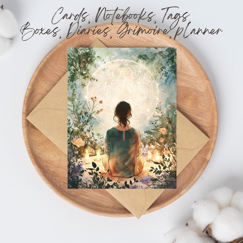 Holistic Promo Bundle Meditation Mindfulness png, Junk Journal Digital Paper, Planner pages, spiritual Stationary, scrapbook, Commercial Use