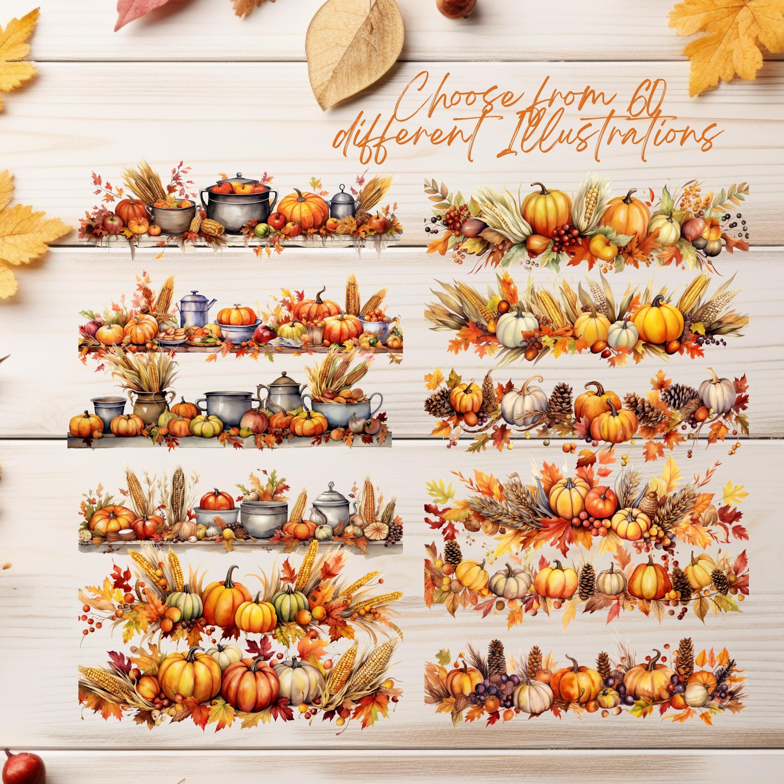 Autumn Fall Recipe Card Printable, Template, Pumpkin Thanksgiving ...
