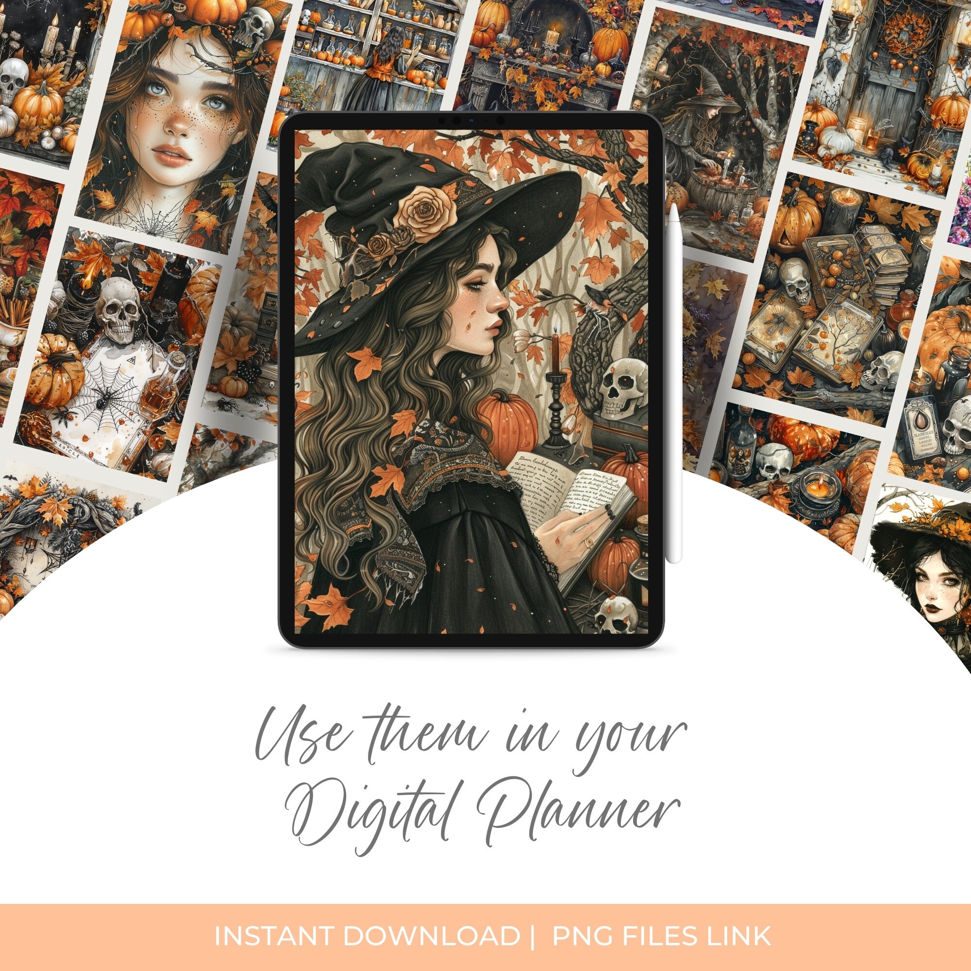 Samhain Celebration Witch Junk Journal Kit for Digital Grimoire Book of ...