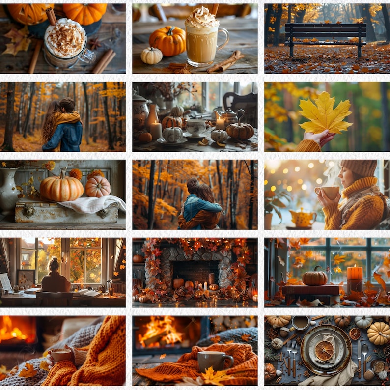 Autumn Fall Cozy Aesthetic Lifestyle Faceless Stock Photo Bundle images, social media photography, backdrop, luxe image, instagram feed