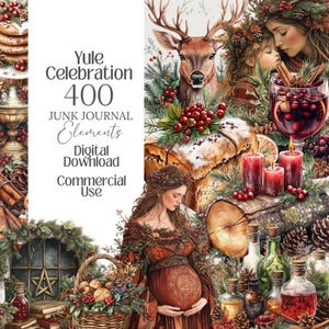 Ensemble PNG Célébration de Noël : plus de 400 images clipart sorcellerie, articles de papeterie (téléchargement numérique)