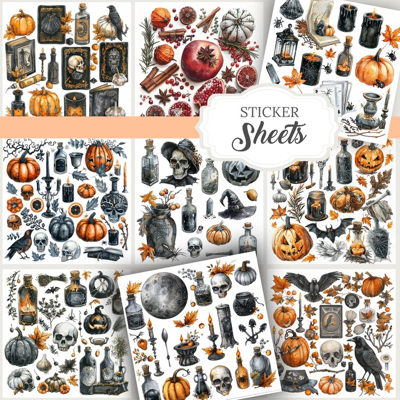 Samhain Celebration Witch Junk Journal Kit for Digital Grimoire Book of ...