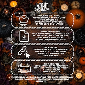 Samhain witch junk journal Witchy grimoire Wicca Clip art png pagan Ephemera ruota dell'anno Halloween art Pagine spiritual Scrapbook paper immagine 15