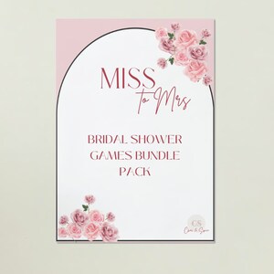 Miss to Mrs Bridal Shower Games Bundle Pack