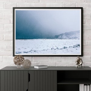 Reynisfjara Snow Dreamy Winter Iceland Travel Wall Art - Digital Photo Print Only - Printable Photography, Home Decor - Instant Download