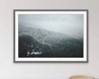 Impressão fotográfica da paisagem de inverno de Whistler – Arte de viagem da Colúmbia Britânica (Download digital)