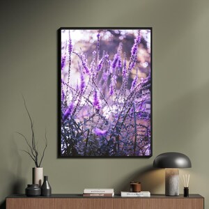 Wildflower Lavender, Bokeh Background Print, Flower Nature Wall Art, Digital Print, Printable Photography, Home Décor, Instant Download