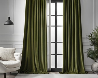 Extra Wide 100% Blackout Velvet Curtain Panels for living room, Fully Room Darkening Curtains for Bedroom, Rod pocket, Hook/Ring Heading