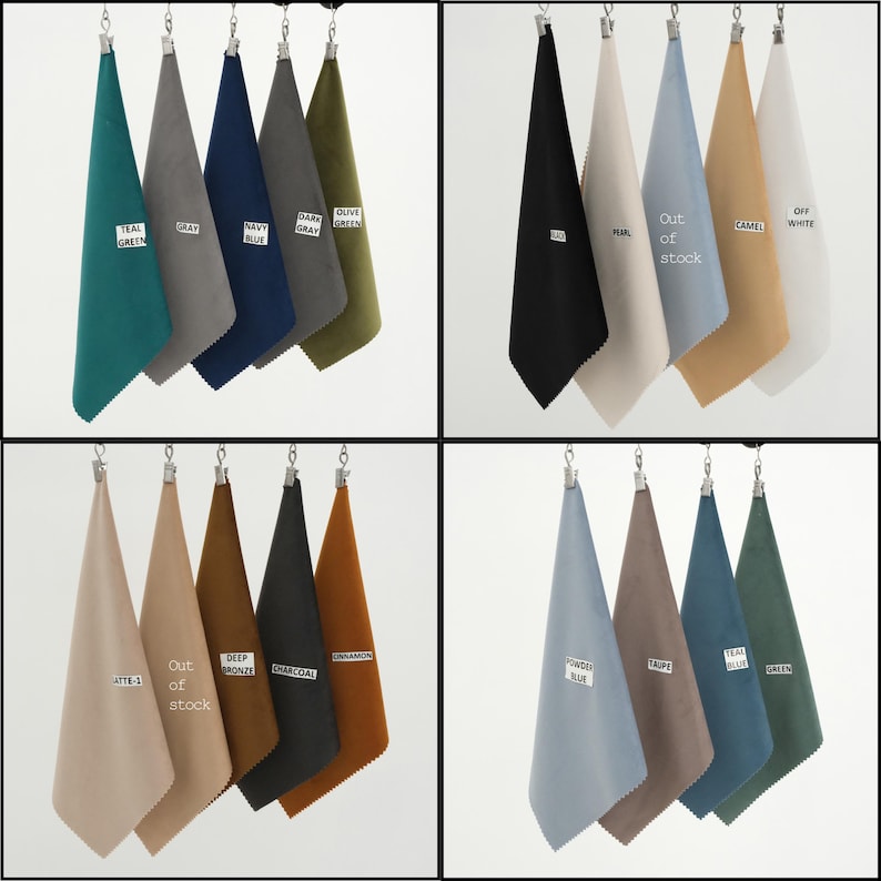 100% Blackout Velvet Thick Curtain Panels for living room, Bedroom, Custom Size Curtains for, Curtains for Ceiling Track, Sliding Door Bild 3