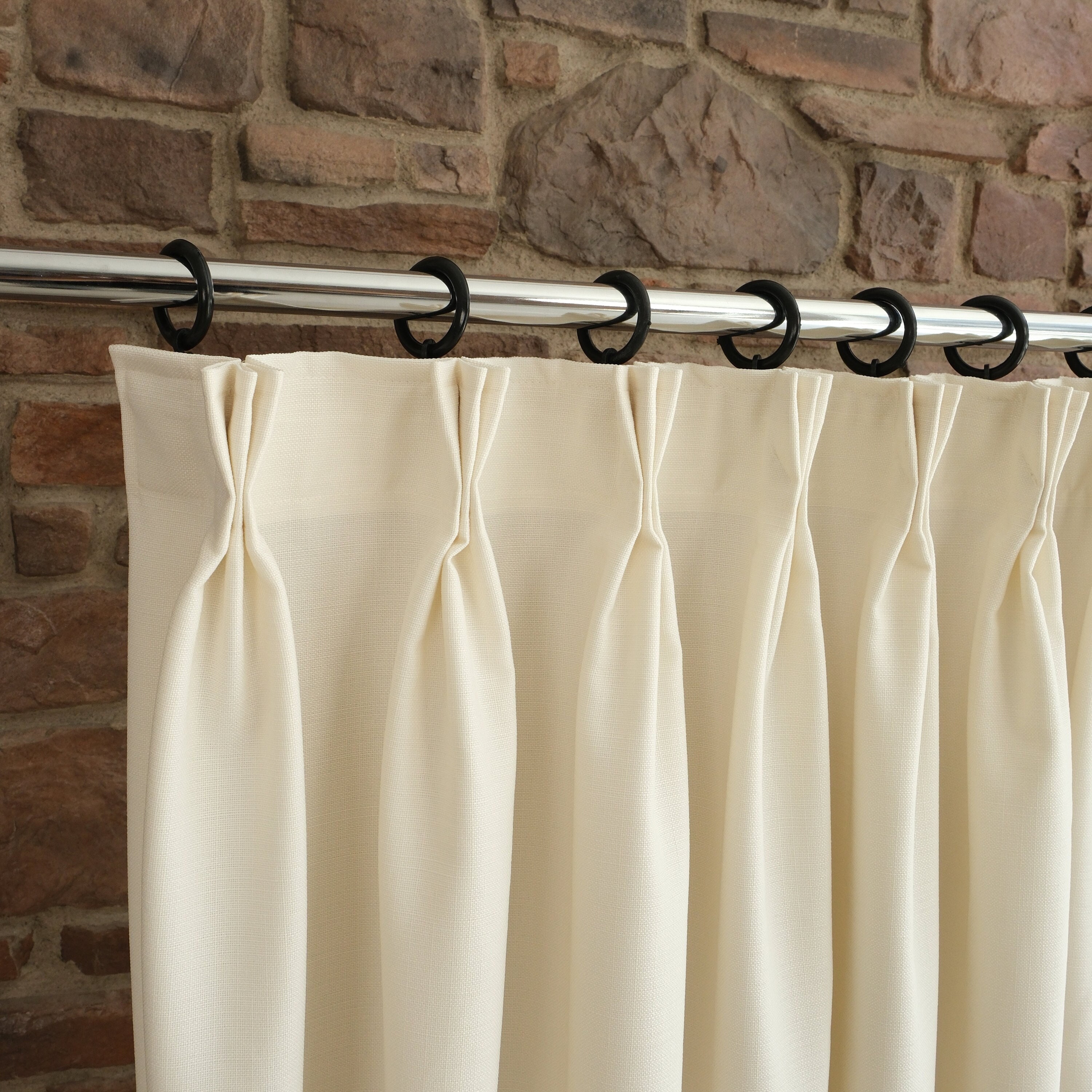 Shower Curtain Rings Plastic Lined-Blue Ring Top Sheer Sari