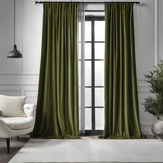 Extra Wide 100% Blackout Velvet Curtain Panels for living room, Custom Blackout Drapery for Bedroom, Kids Blackout Curtains