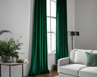 Blackout Double Sided Velvet Curtain Panels for Living Room, bedroom, Room divider thick curtains for media, theater, dressing room.