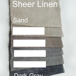 Sheer Linen Fabric Samples For Curtain , Fabric swatch zdjęcie 2