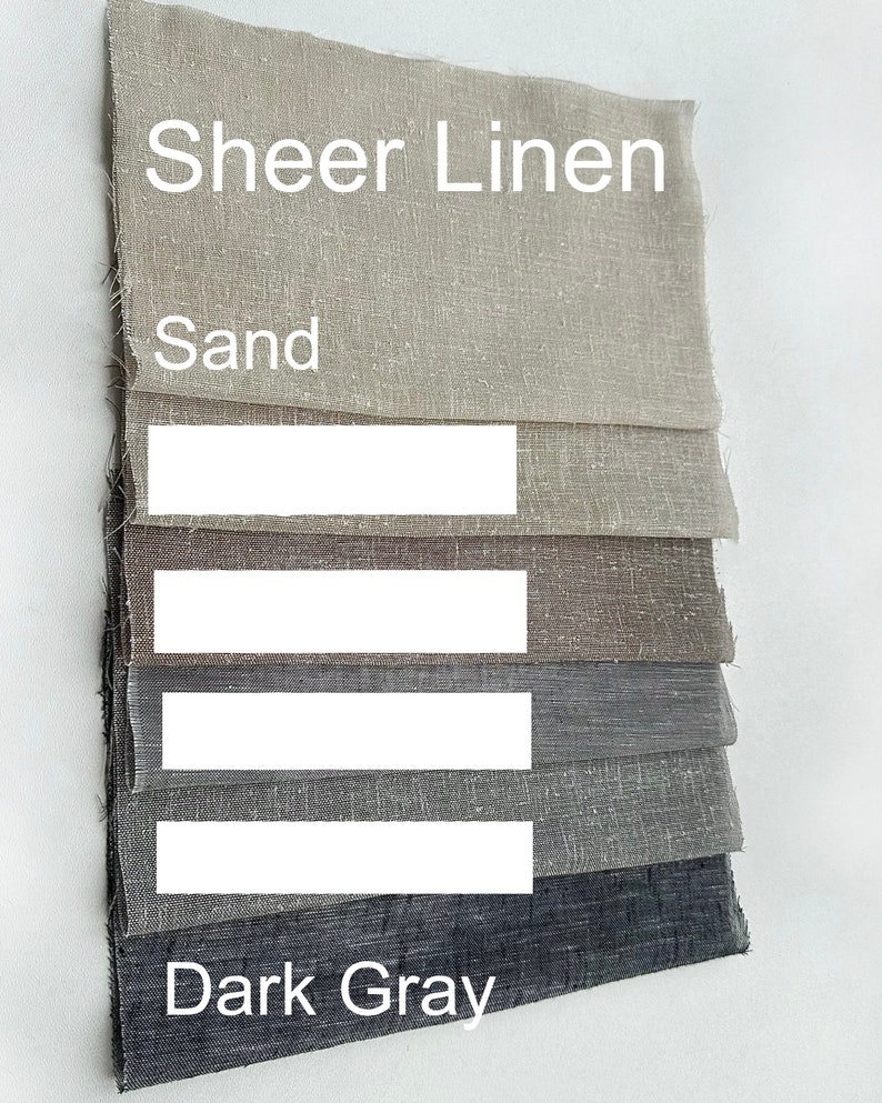 Sheer Linen Fabric Samples For Curtain , Fabric swatch zdjęcie 2