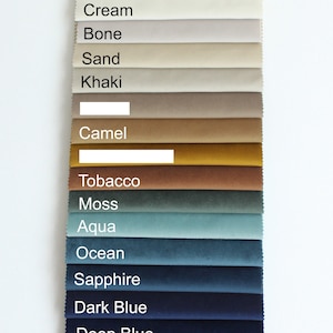 Velvet Upholstery Fabric by meter (yards ). 140 cm width ( 55" ). Fabric for Curtains, Pillow, Furniture, Chairs, Sofa. 37 Colors