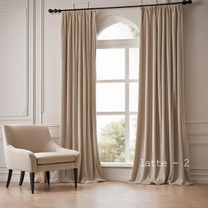 Extra Wide 100% Blackout Velvet Curtain Panels for living room, Custom Blackout Drapery for Bedroom, Kids Blackout Curtains image 10