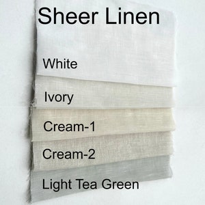 Sheer Linen Fabric Samples For Curtain , Fabric swatch zdjęcie 1