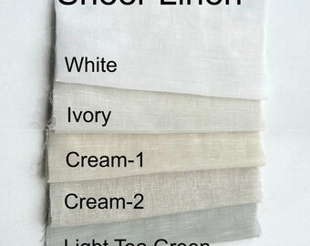 Sheer Linen Fabric Samples For Curtain  , Fabric swatch