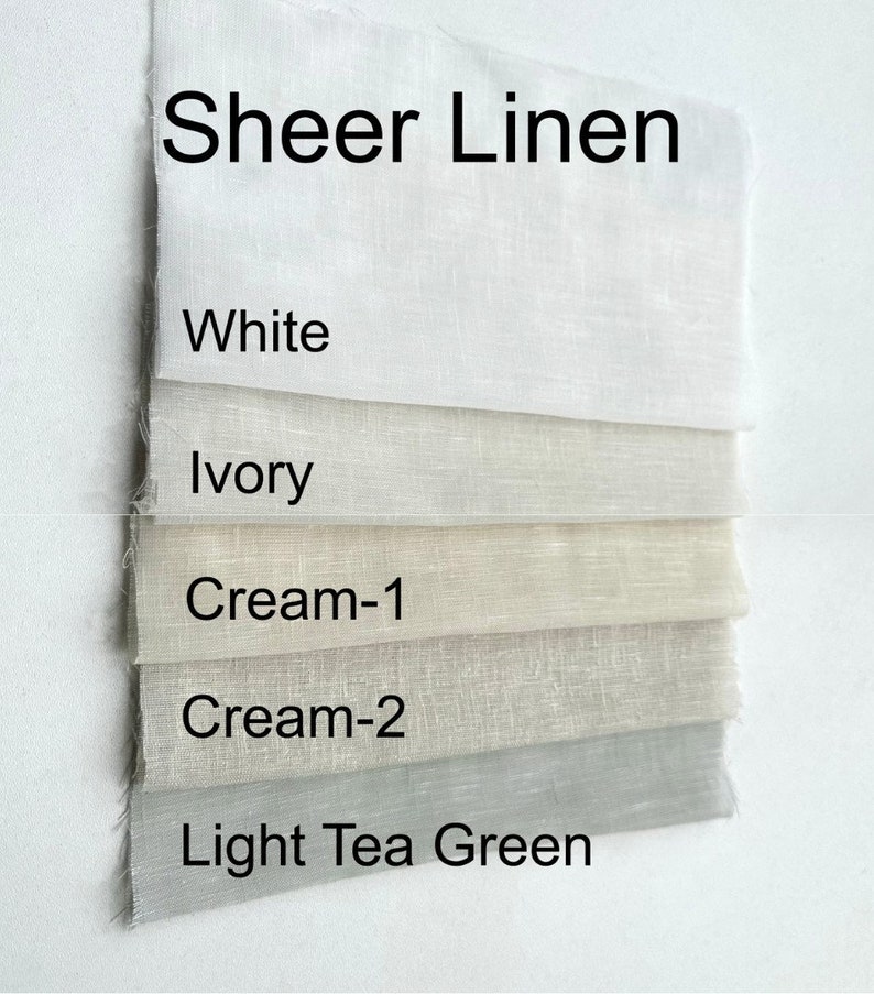 Sheer Linen Fabric Samples For Curtain , Fabric swatch zdjęcie 1