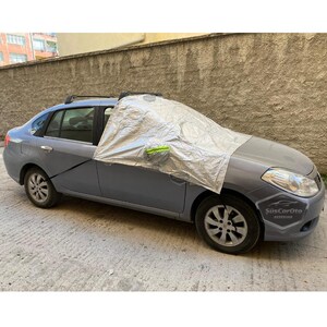 Dekzeil voor voor- en zijruiten, tent voor spiegels, ijsbestendig en beschermend zeildoek voor autoruiten, sneeuwijsafdekking op glas, waterdicht