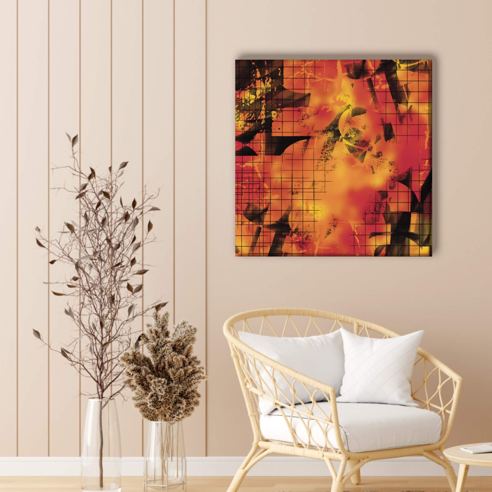 Printable Wall Art, Instant Download, Red Yellow, Poster Print Artwork ...