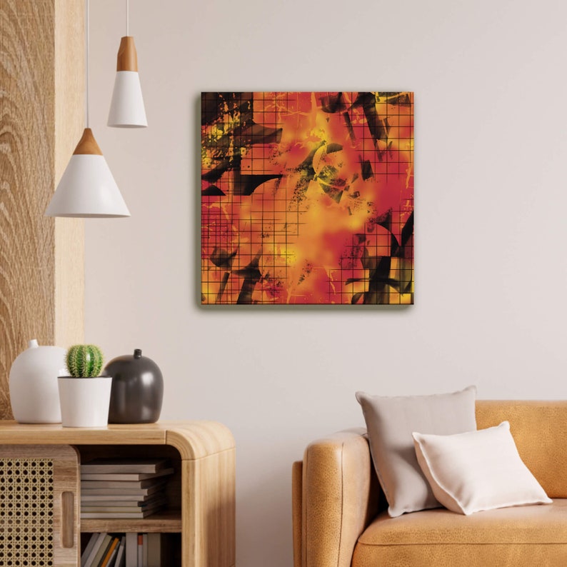 Printable Wall Art, Instant Download, Red Yellow, Poster Print Artwork ...