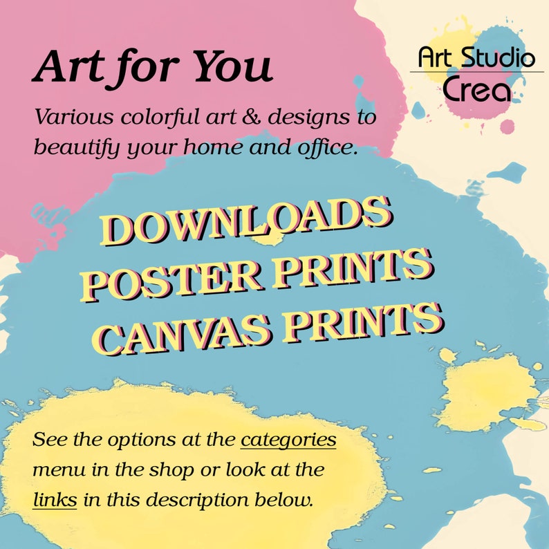 Printable Wall Art, Instant Download, Red Yellow, Poster Print Artwork ...