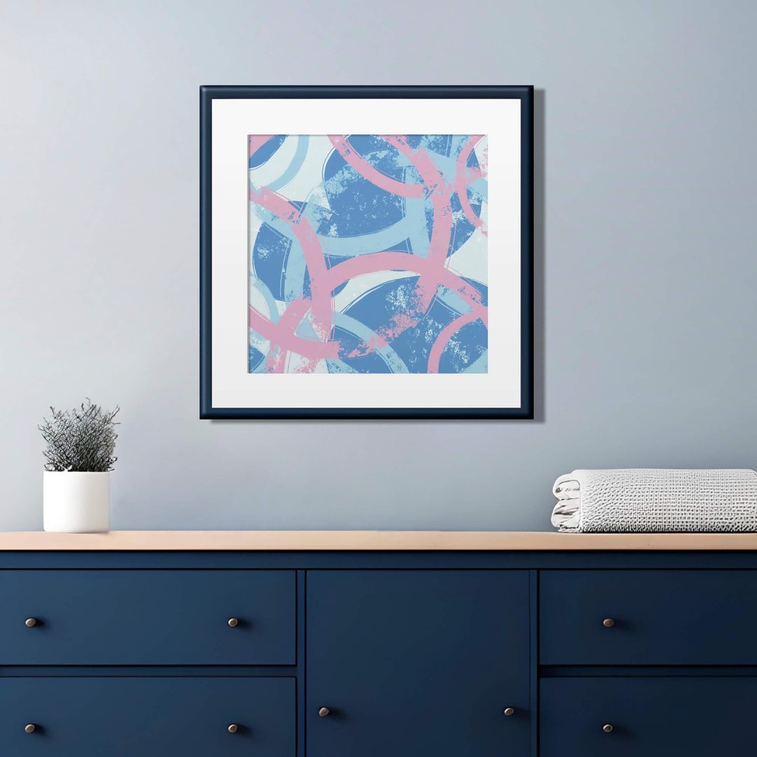 Printable Wall Art INSTANT DOWNLOAD Pink Light Blue Pastel, Poster ...