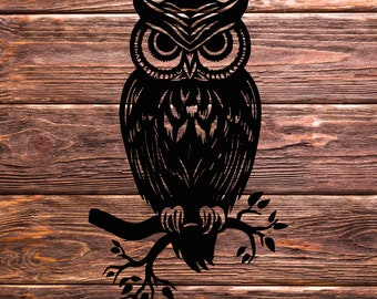 Owl Svg,Instant Download,SVG, PNG, EPS, dxf, jpg digital download, Bird Silhouette, owl Laser Engraving, owl Laser cutting.