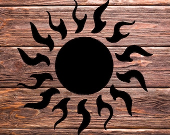 Sun SVG, PNG, Eps, JPG File - Celestial Design - Digital Download - Cricut - Vinyl Cutter - Laser Engraving - Laser Cutting - Craft Supplies