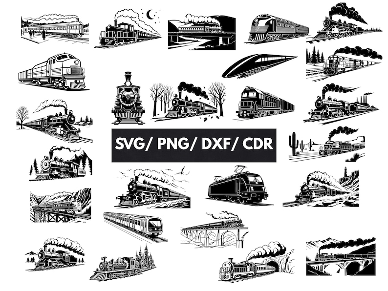 Train SVG Bundle, Train SVG, Trains Svg, Transport Svg, Locomotive SVG ...