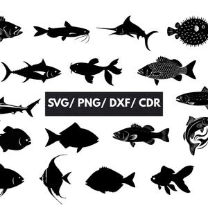 Fish SVG Bundle, Fish PNG Bundle, Fish Clipart, Fish SVG Cut Files for ...