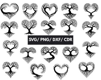 Tree of Life Bundle Design SVG Bundle, Spiritual Home Decor, Trees Clipart for Cricut | Laser, Tree Silhouette, Family Tree, Commercial Use