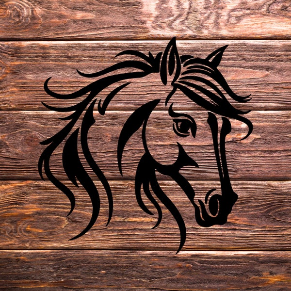 Horse SVG, Head Horse Svg, Horse Svg for Cricut, Horse Silhouette, Horse Svg for Shirt, Horse Vector Cut File, Horse Silhouette, Horse Png