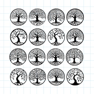 16 Paquete SVG de árbol genealógico, raíces de árbol svg, árbol con raíces SVG, Nuestras raíces SVG, Familia svg, Reunión familiar SVG, Archivo de corte para corte láser cricut
