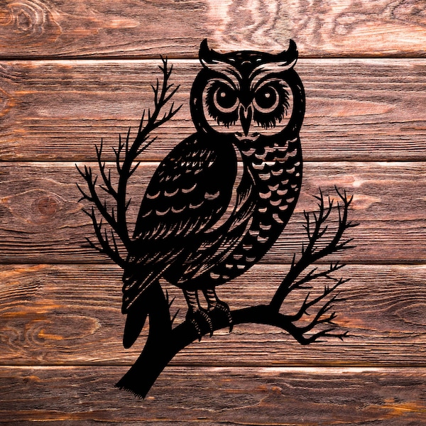 OWL SVG, OWL Clipart, Owl Svg-bestanden voor de Cricut, Owl Svg Cut-bestanden voor Cricut, Bird Silhouette Svg, uil lasergravure, uil lasersnijden.