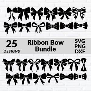 Ribbon Bow SVG Bundle, Ribbon SVG, Bow svg, Present Svg, Bow Tie SVG, Png, Svg Files for Cricut, Silhouette, Present Bow svg, Cricut