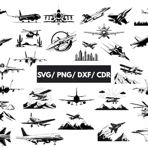 Airplane Svg Bundle / Plane Route Svg / Airplane Dxf/ Travel Svg / Airplane Png / Files for Cricut / Digital Download