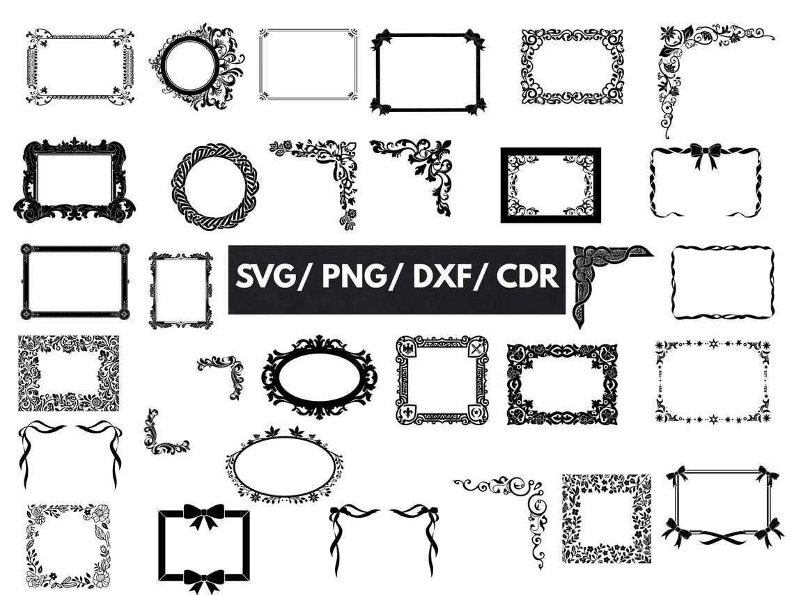 Classic Frames Svg Bundle, Labels Svg Png, Label Borders Svg ...