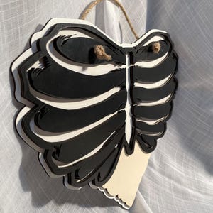 Whimsigoth Heart Rib Wall Art - Gothic Home Decor - Dark Academia & Goth Room Aesthetic - Witchy Horror Decor - Gothic Wedding Gift