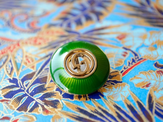 Vintage Gucci GG Green Interlock Buttons. 23 Mm/0.9 In - Etsy