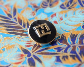 Vintage Fendi Black Buttons. 2 sizes