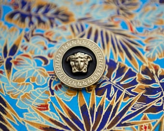 Vintage Versace Black Medusa Buttons. Available 2 sizes