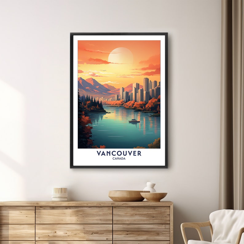 Vancouver Poster, Vancouver Travel Print, Digital Download, Vancouver