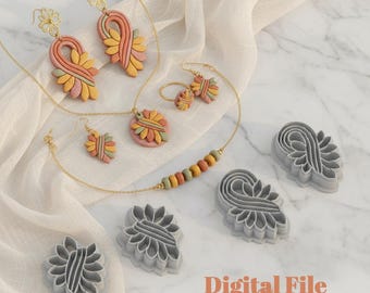 Twisted Knot Floral Drop Clay Cutters – Digital STL